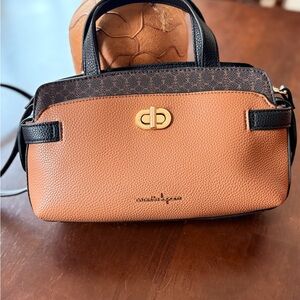 Nanette Lepore Tan and Black Satchel